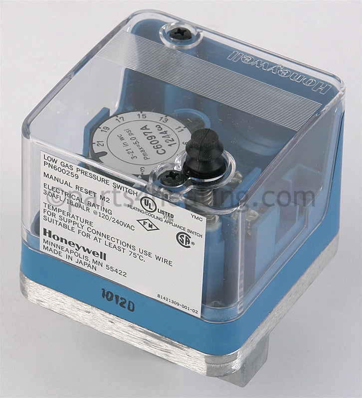 Raypak Switch Low Gas Pressure - Part Number: 007187F