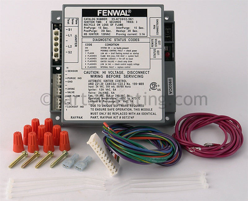 Raypak Ignition Control Hsi Three Try - Part Number: 007374F