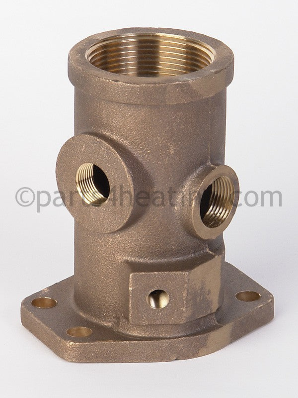 Laars Heating Systems Outlet Adapter Tee, Bronze, 1000/2000 - Part Number: 20150303