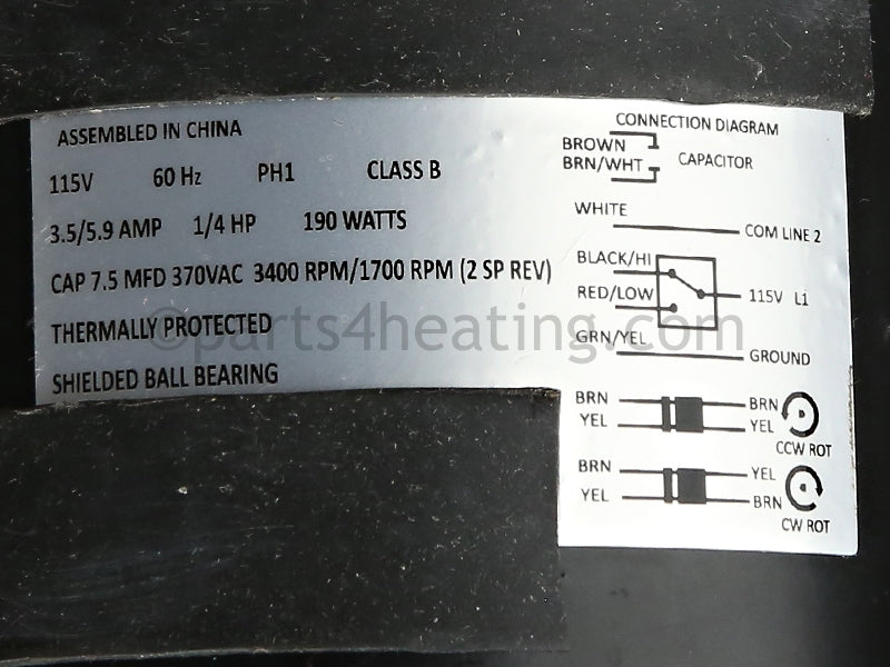 Rbi Fan Assembly, 1/4Hp - Part Number: 70-2200