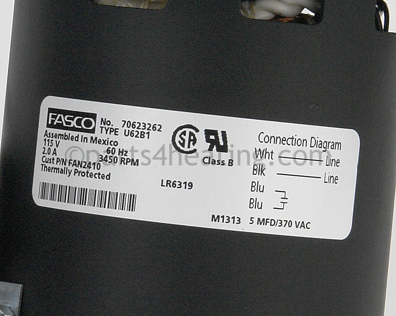 Fasco Fan Assembly - Part Number: 70623262