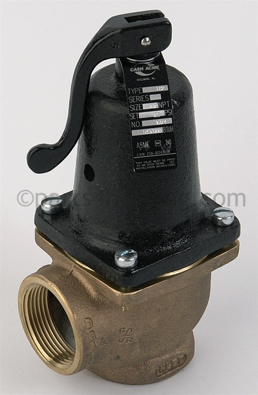 Laars Heating Systems Pressure Relief Valve, 125#, 1-1/4 In. X 1-1/4 In., 3500-5000 - Part Number: A0000200