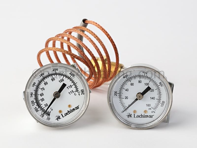 Lochinvar Temperature And Pressure Gauge; Optional - Part Number: GTP30002