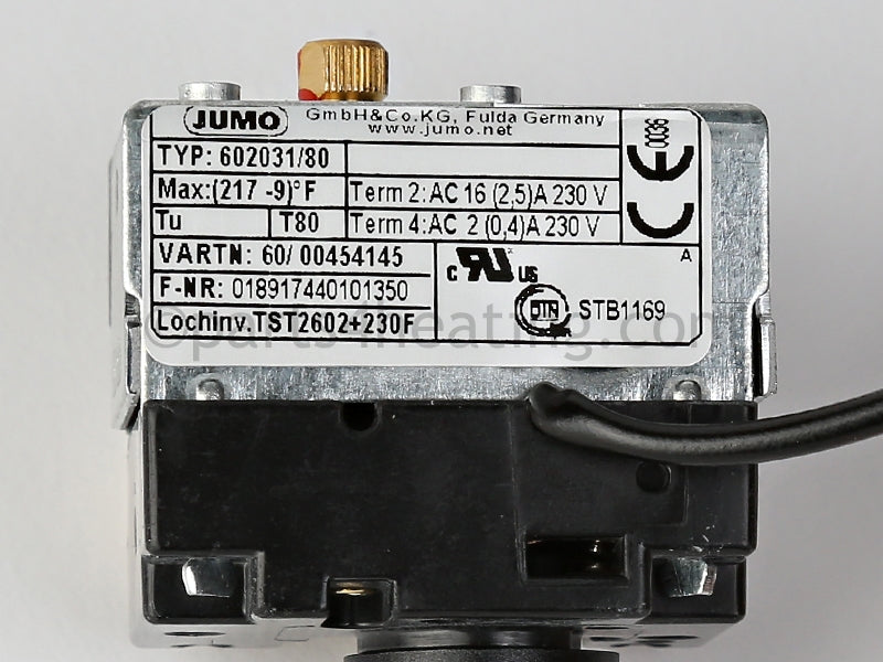 Lochinvar Overheat, Limit Manual Reset, All Cp - Part Number: KIT3117 , TST2602+230F, JUMO 602031/80, STB1169