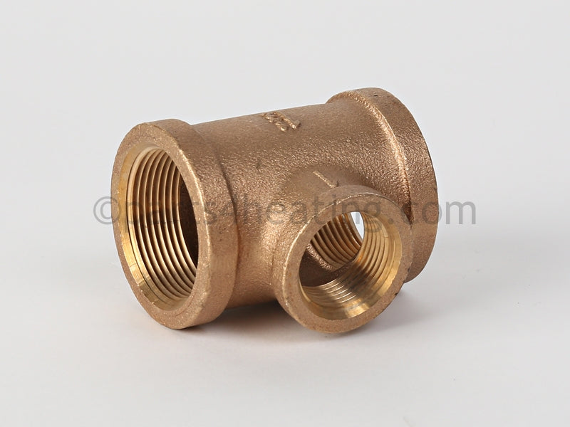 Laars Heating Systems Tee, Bronze, 1-1/2 In. X 1-1/2 In. X 1 In., Pennant 200-400 - Part Number: P2023800